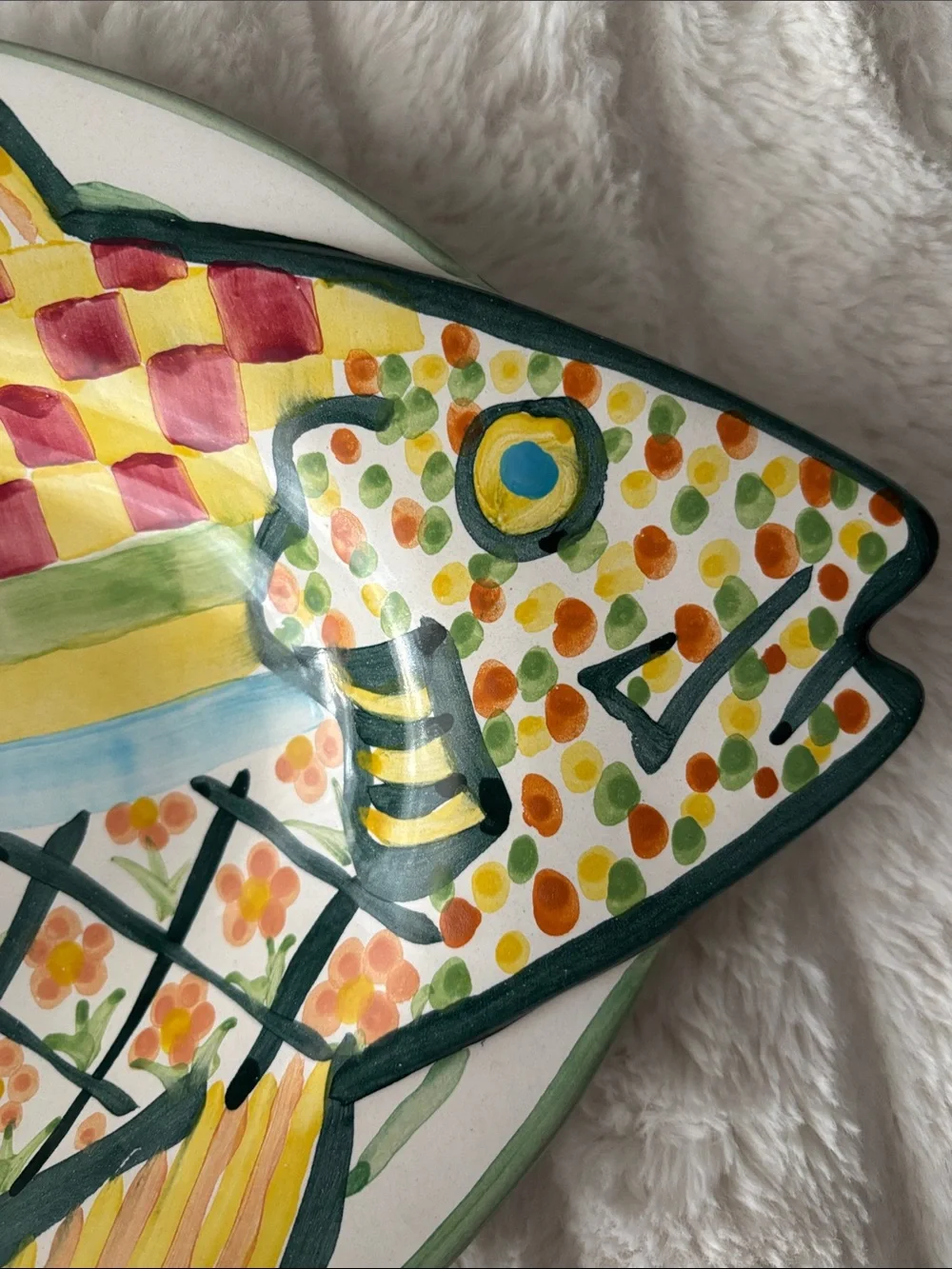 Mackenzie Childs Fish story Dinner Platter NWT